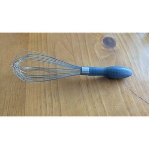 Stainless Steel 10 Inch Balloon Whisk with Gray Textured Silicone Grip Handle